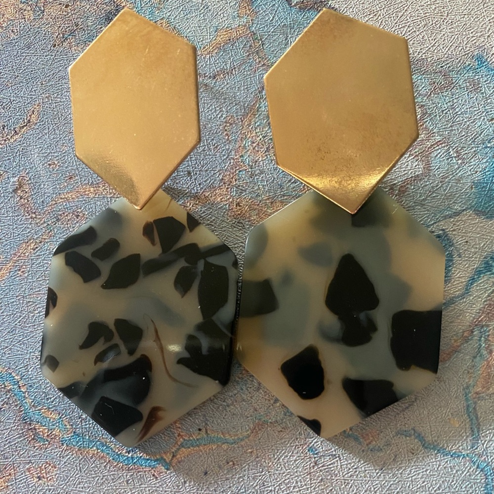 Long Cheetah Print Earrings